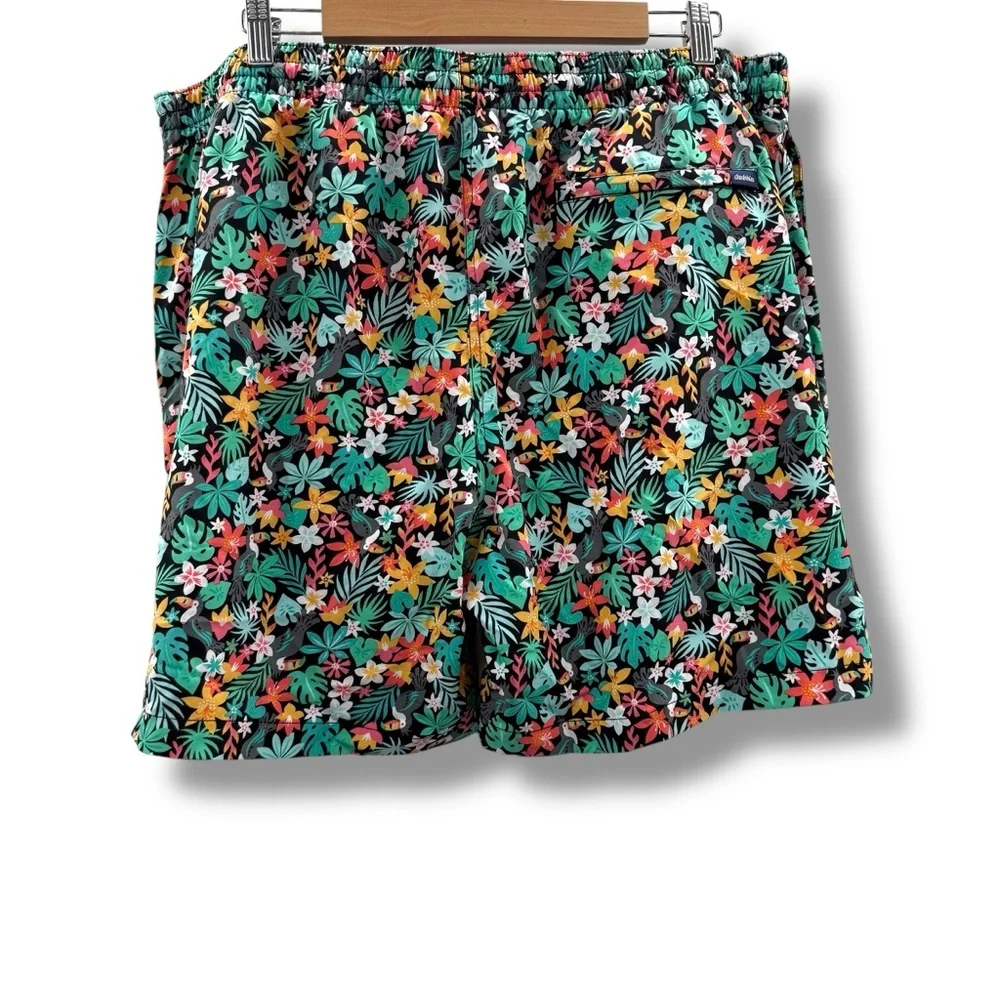 Chubbies The Bloomerangs Lined‎ Classic Swim Trunks in Black Floral Sz XXXL